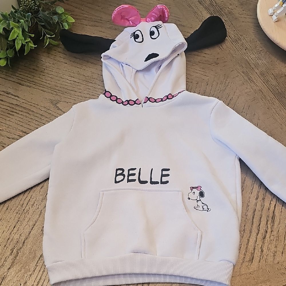 Peanuts BELLE Hooded Sweater Size 5/6T Magic Mountain